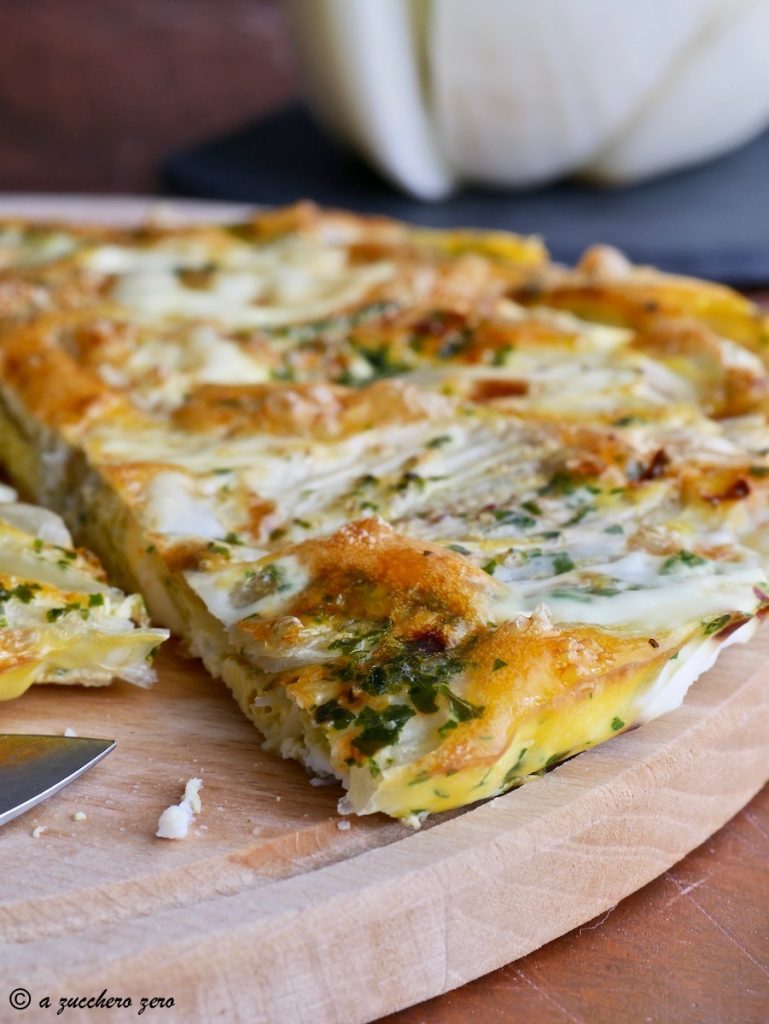 Im Ofen gebackenes Omelett mit Fenchel ohne Käse