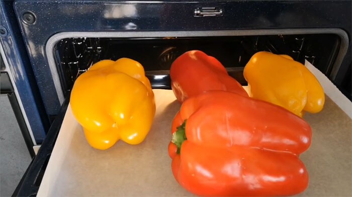 Paprika bereit für den Ofen