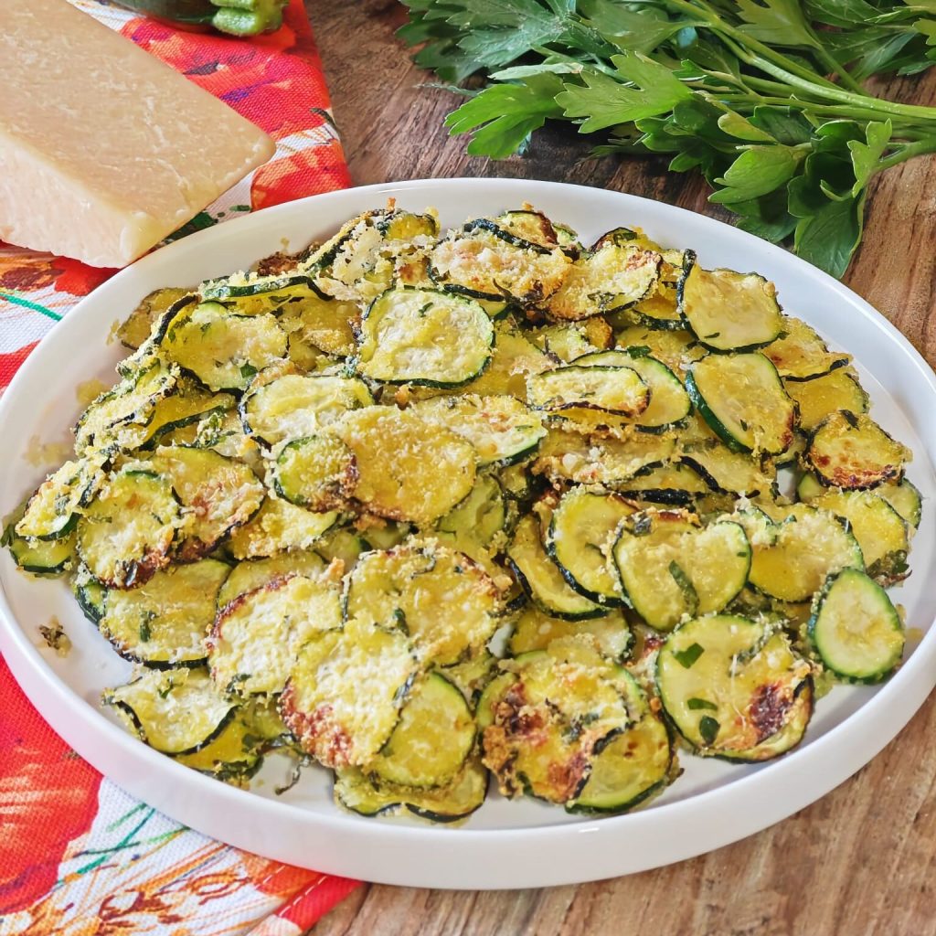 Luftfrittierte Zucchini-Gratin