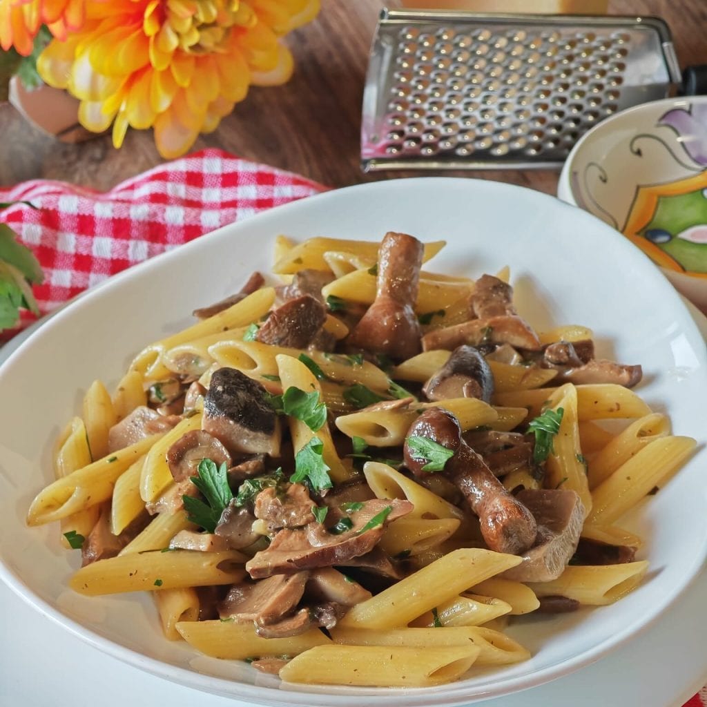 Penne mit Pilzen