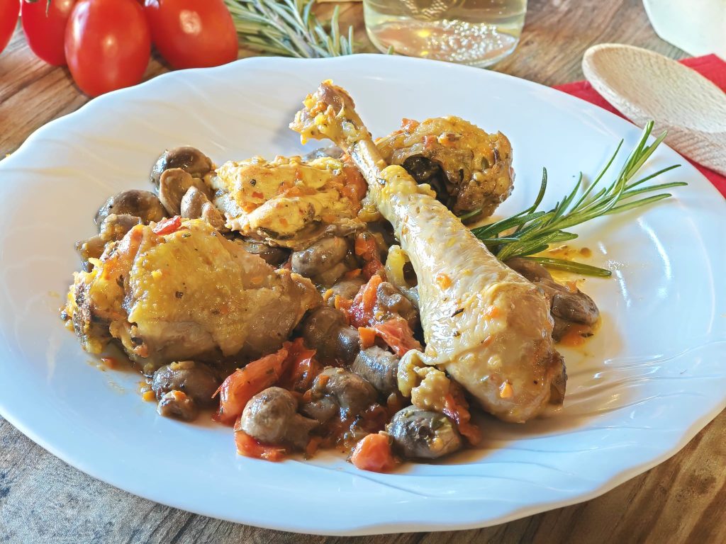 Hähnchen mit Pilzen