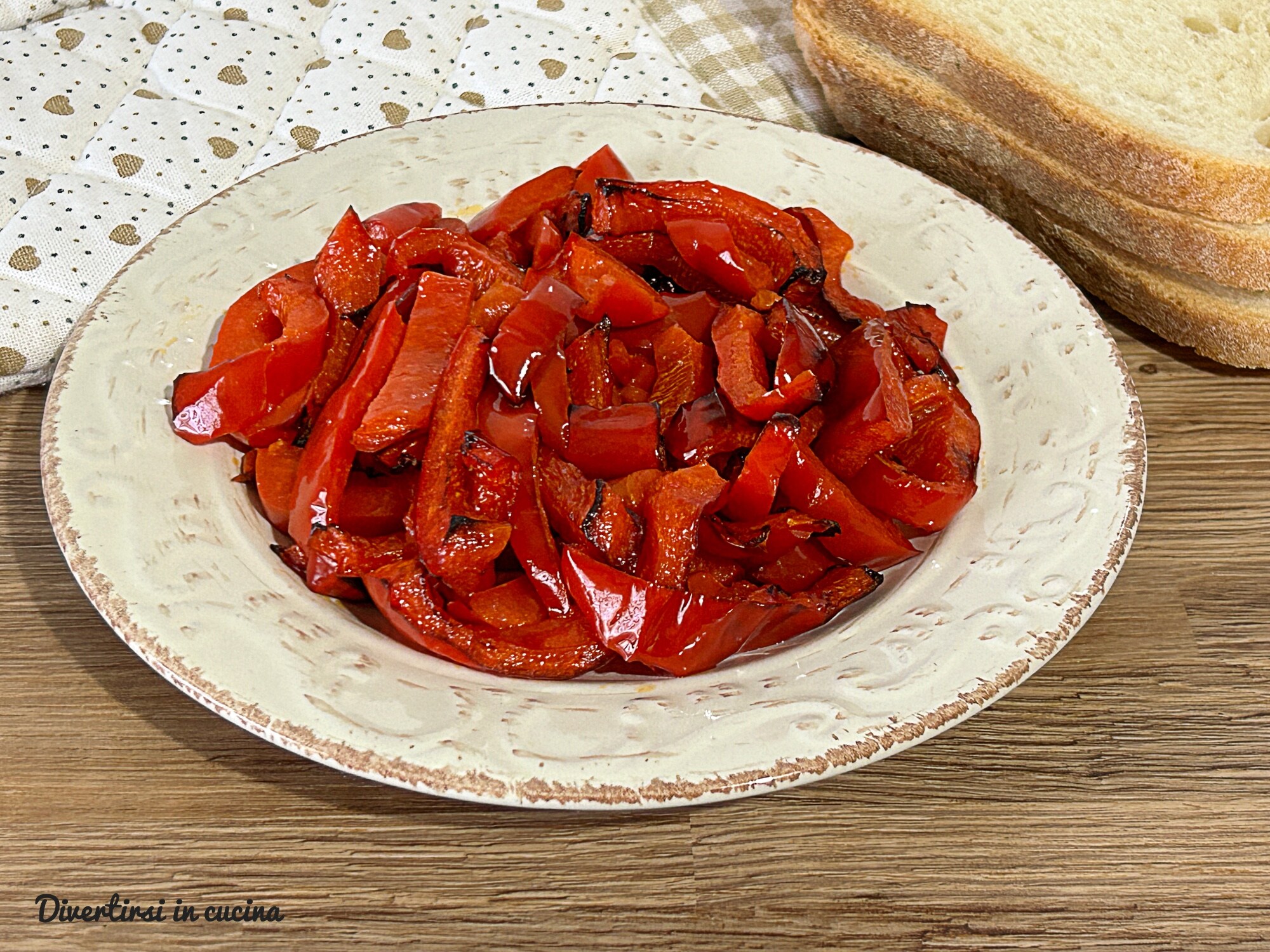 In der Heißluftfritteuse gebratene Paprika
