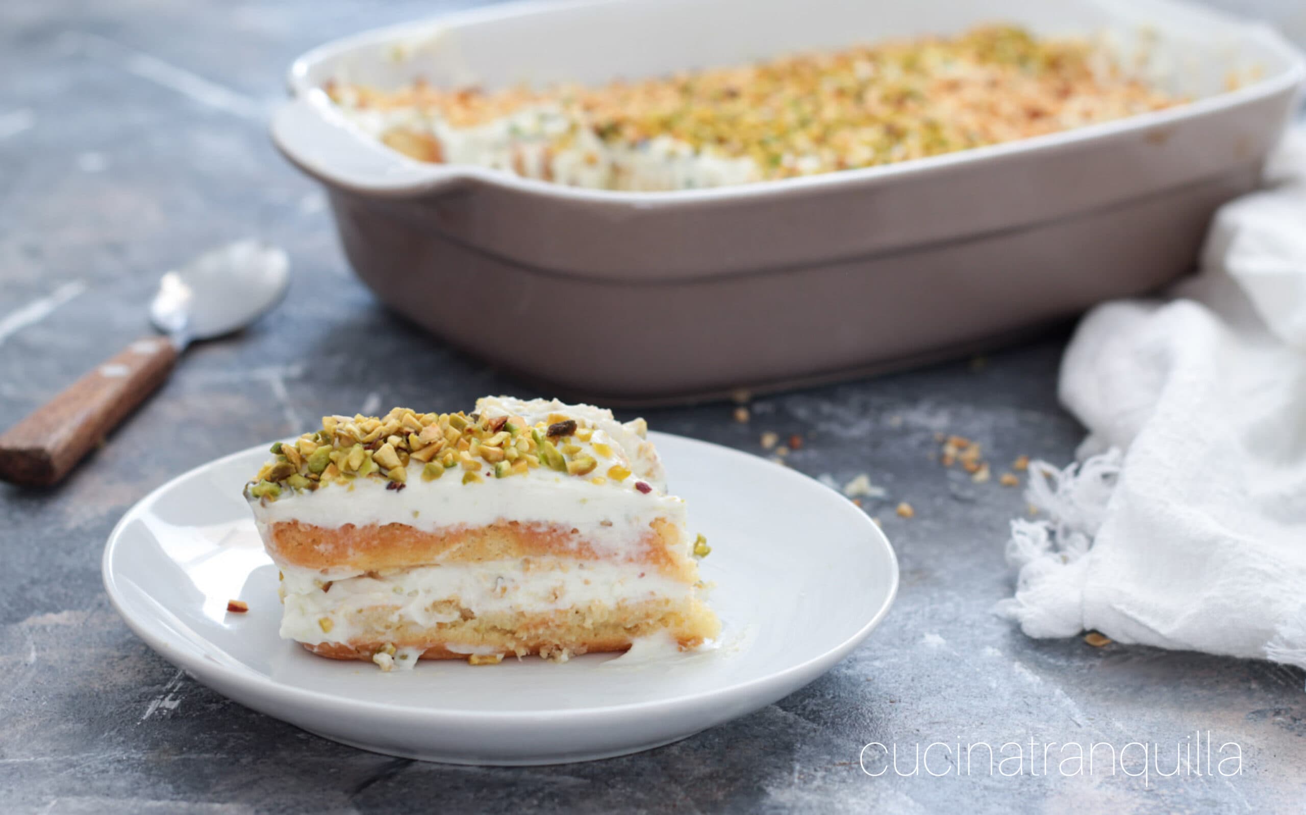 Tiramisu mit Ricotta-Pistaziencreme