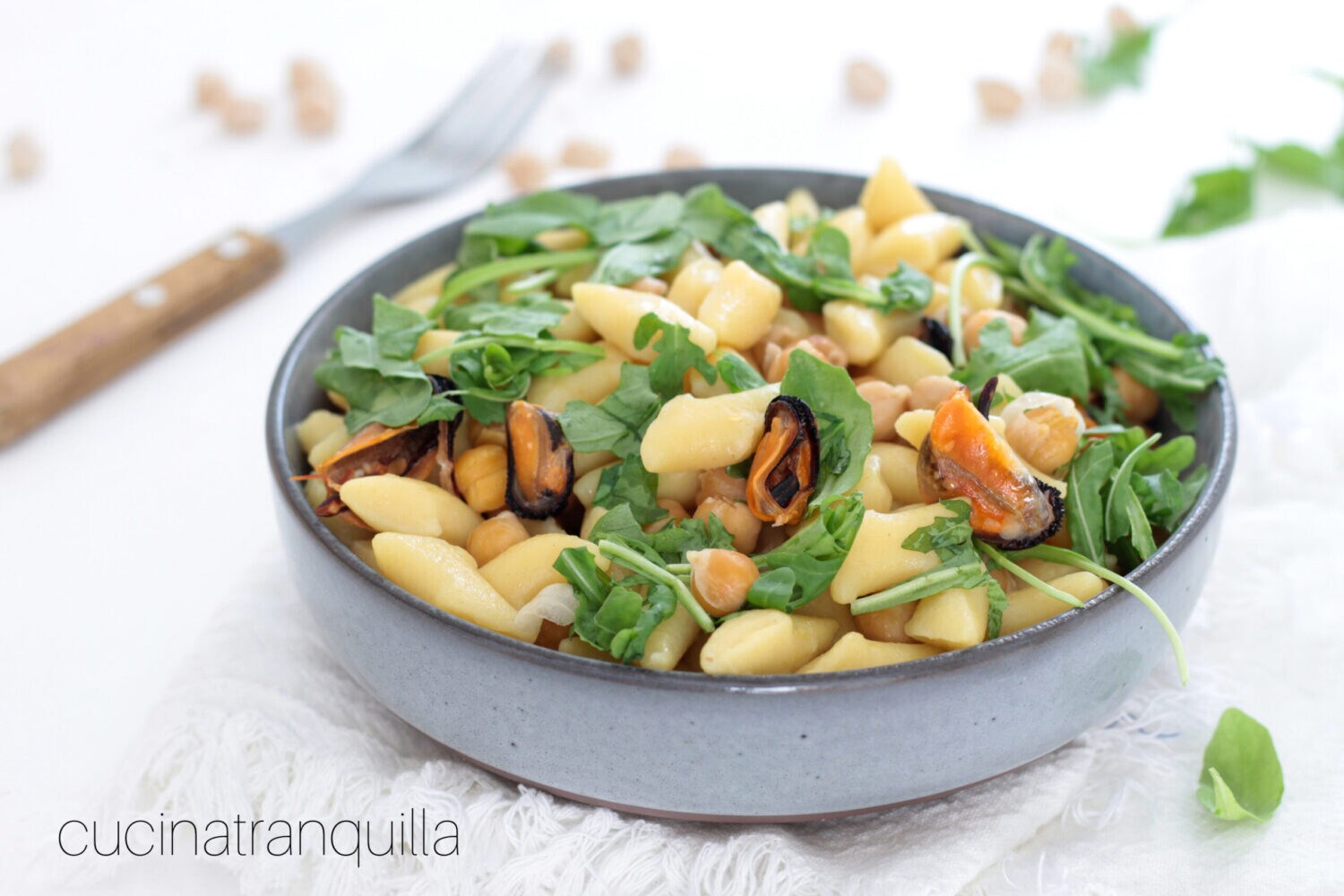 Gnocchi mit Miesmuscheln und Kichererbsen