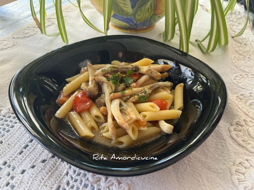 Penne mit Meeresröhrenmuschel-Ragout