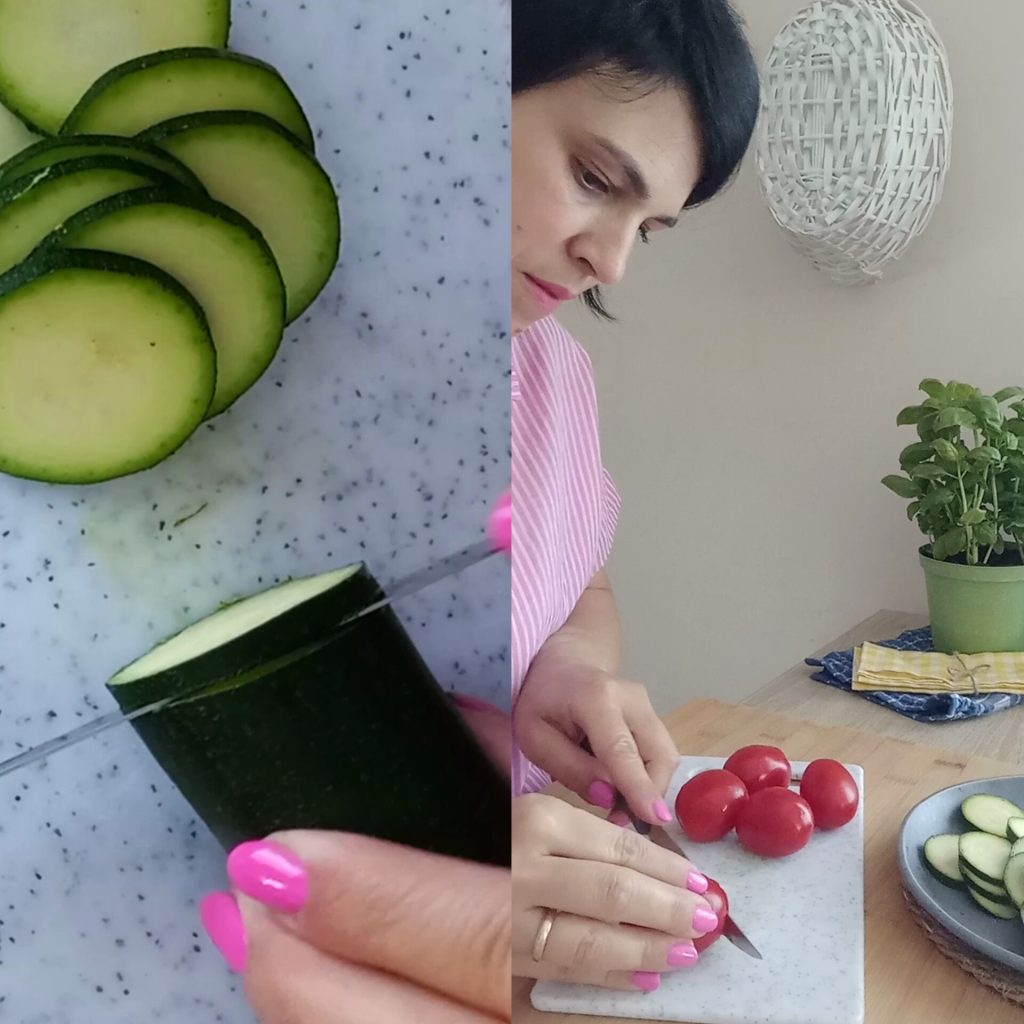 Herzhafte Torte mit Zucchini und Kirschtomaten