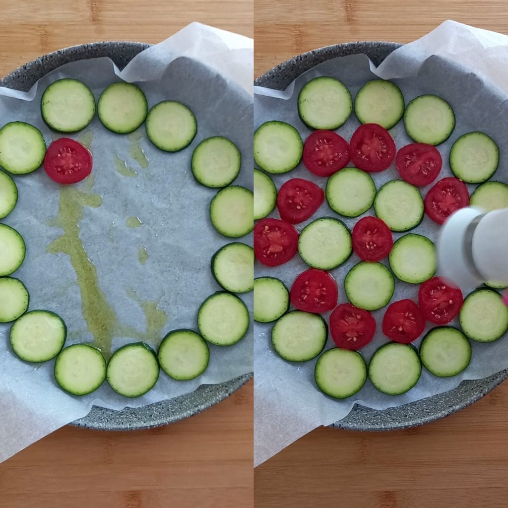 Herzhafte Torte mit Zucchini und Kirschtomaten