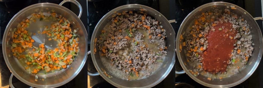 Cremige Ofennudeln mit Ragù und Béchamelsauce