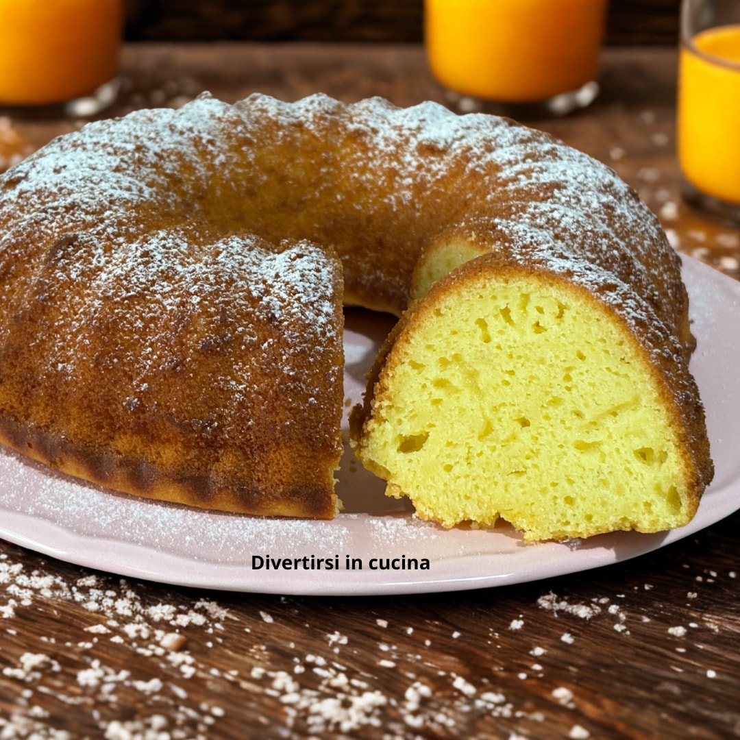 Joghurtkuchen mit Orangensaft