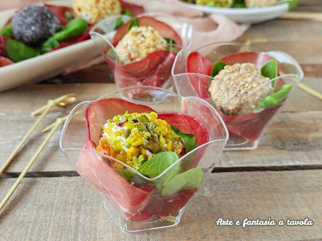 Käse- und Bresaola-Vorspeise