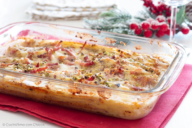 LASAGNE MIT PISTAZIENPESTO UND SPECK