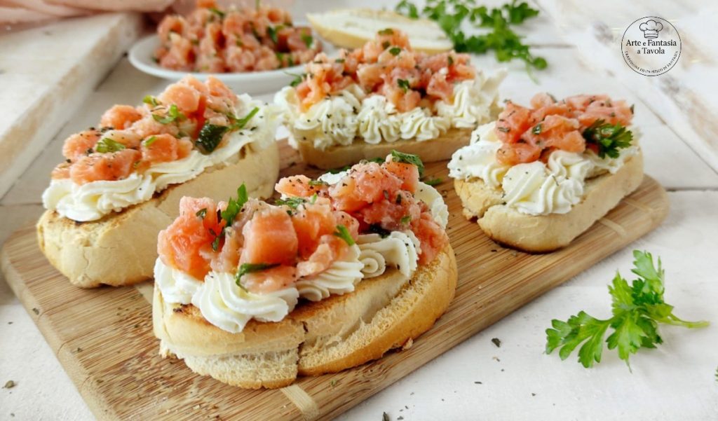 Lachs- und Philadelphia-Tartar