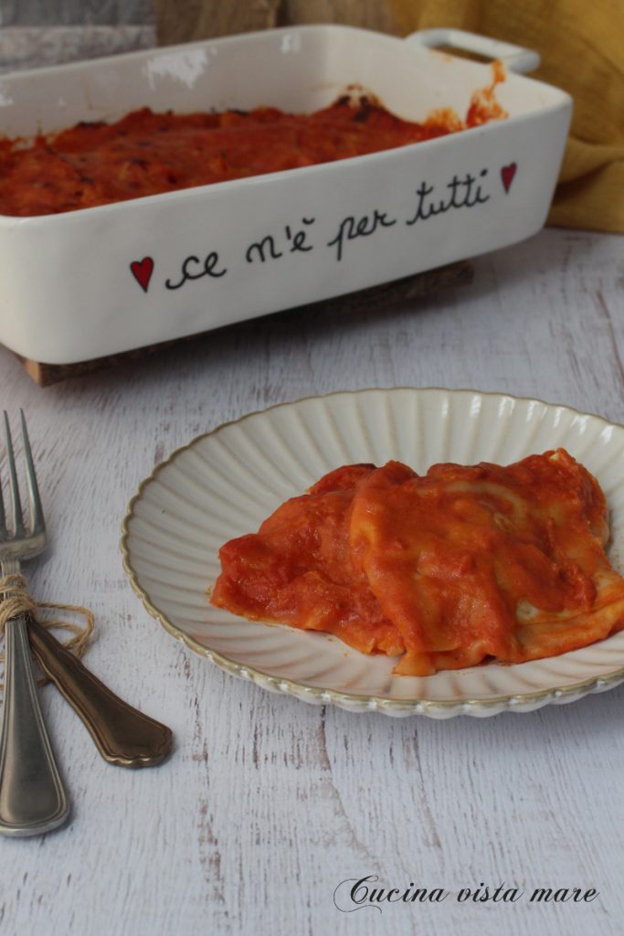 Lasagne-Täschchen Küche mit Meeresblick