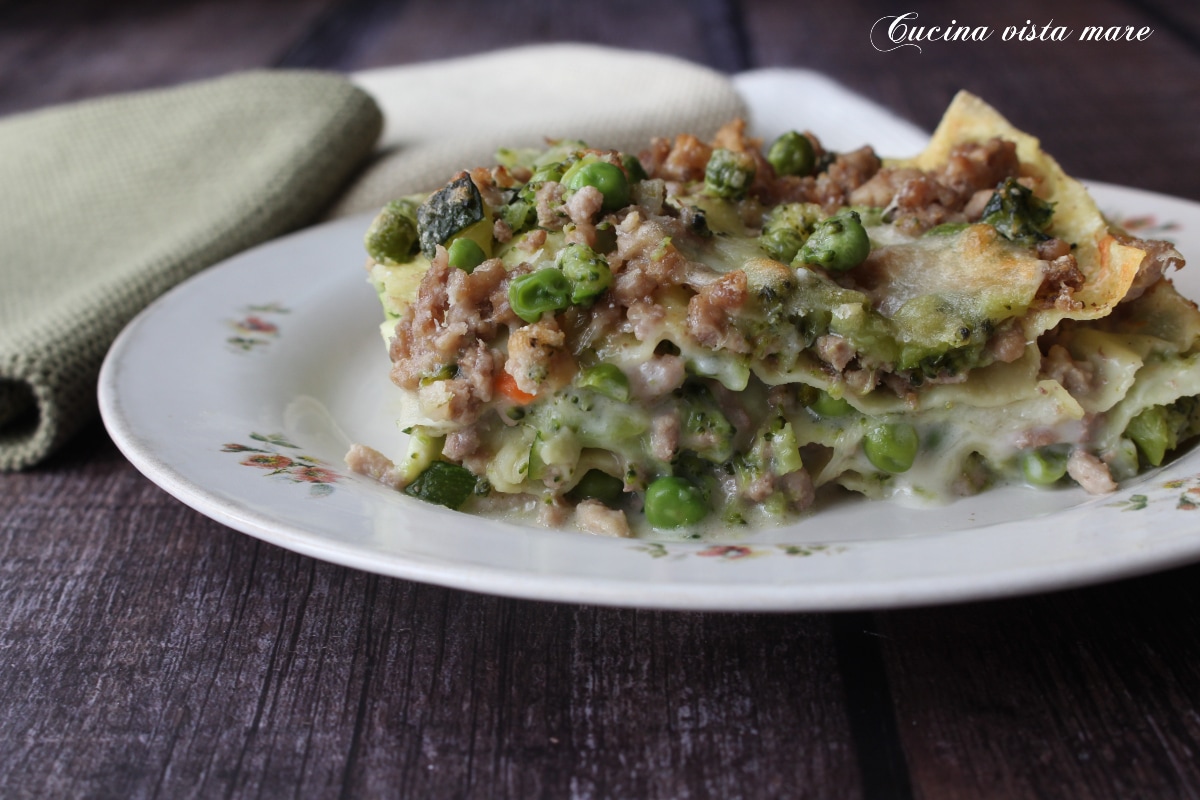 Lasagne in weiß