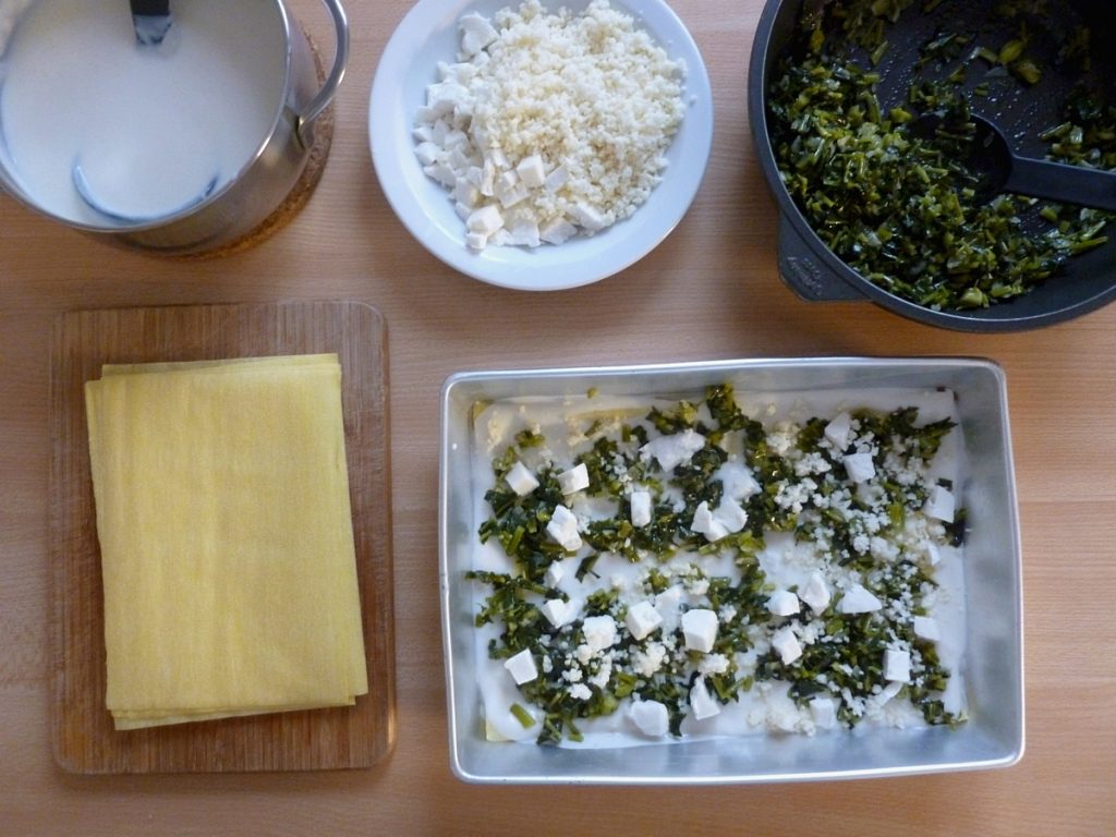 Lasagne mit Broccolo Fiolaro, Verfahren