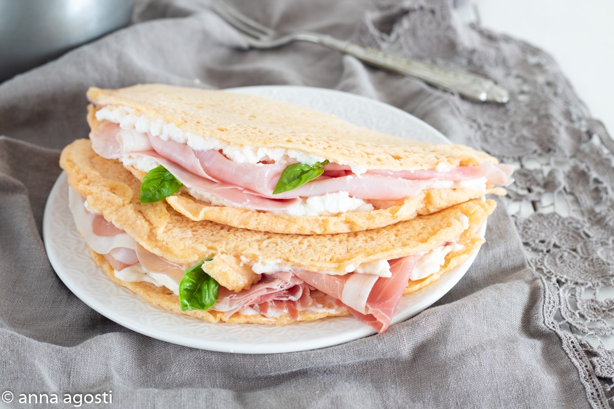 Linsen-Crepes gefüllt ohne Mehl