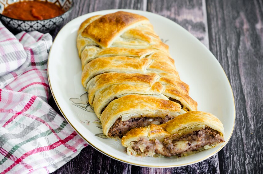 Linsenstrudel, die pikante und vegetarische Version des Strudels