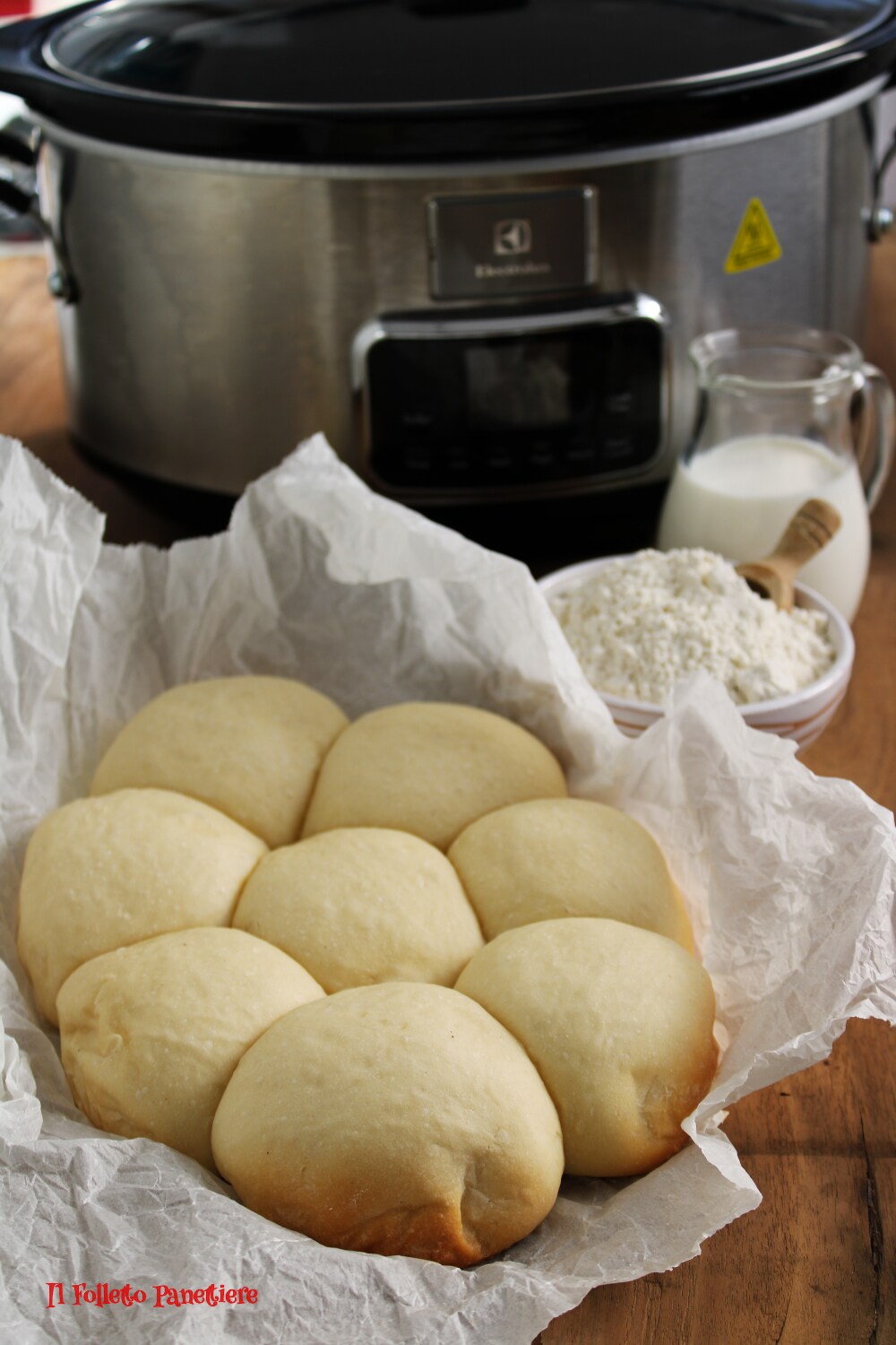 Milchbrötchen mit getrocknetem Sauerteig