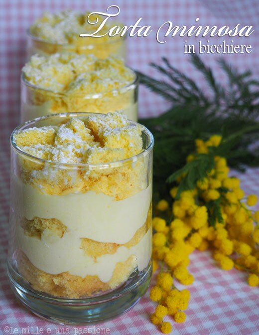 Mimosa-Kuchen im Glas