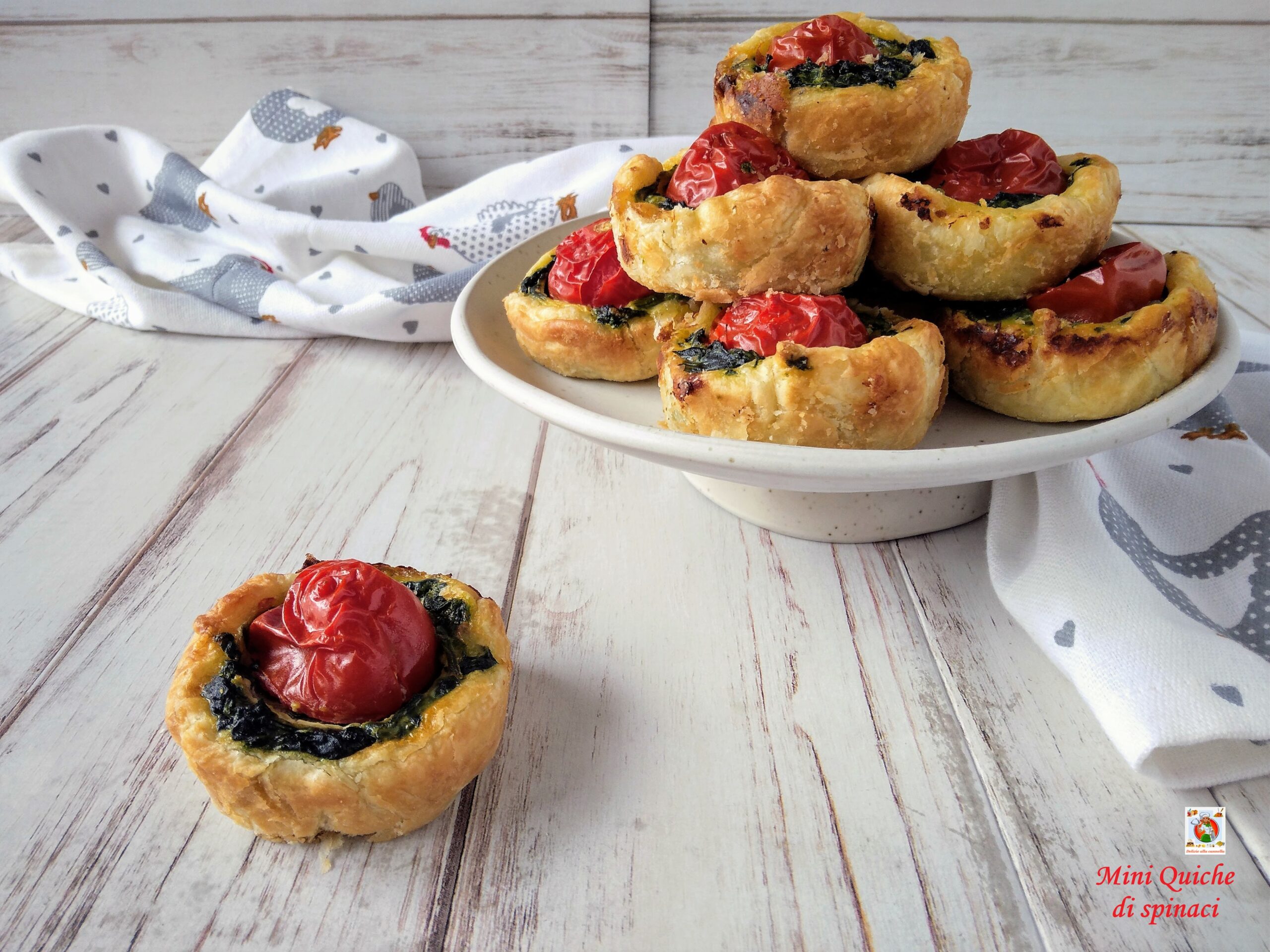 Mini-Quiche mit Spinat