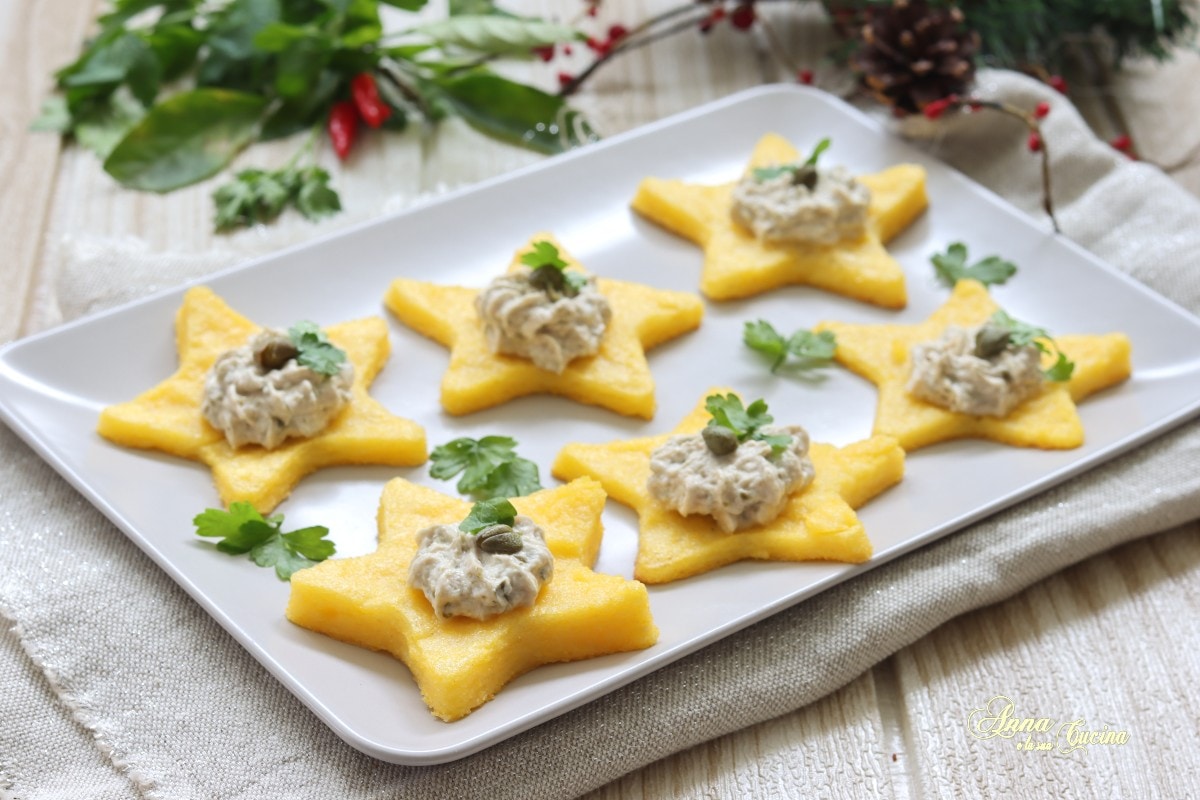 Polentasterne mit Thunfischmousse