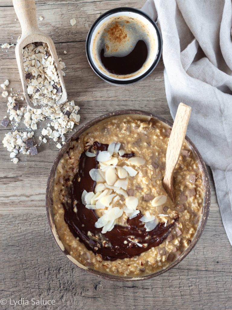 Overnight Porridge mit Pumpkin Spice Latte
