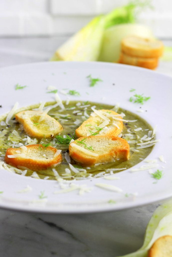Cremige Fenchel-Spinat-Lauch-Suppe