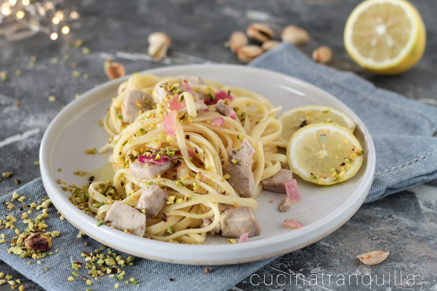 Linguine mit Thunfisch und Zitrone