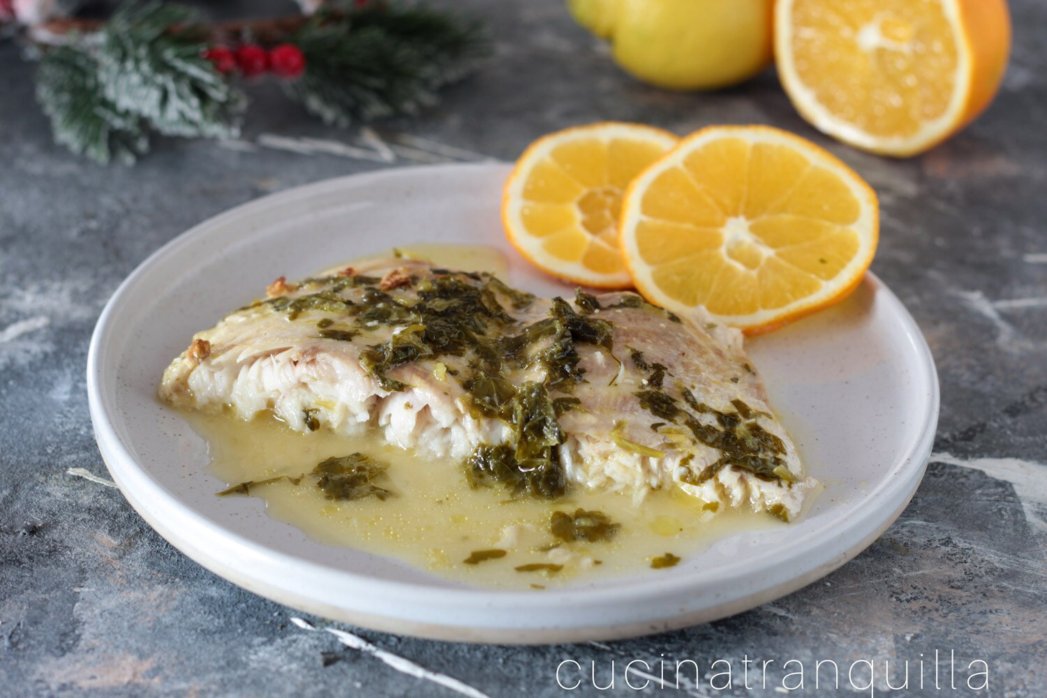 Zanderfilet mit Zitrusfrüchten