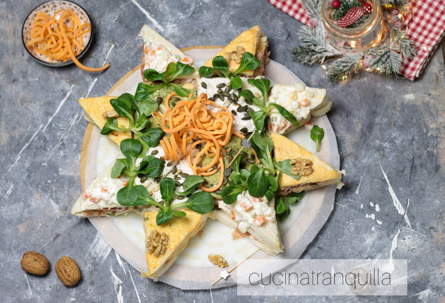 Stern-Sandwichtorte für Silvester