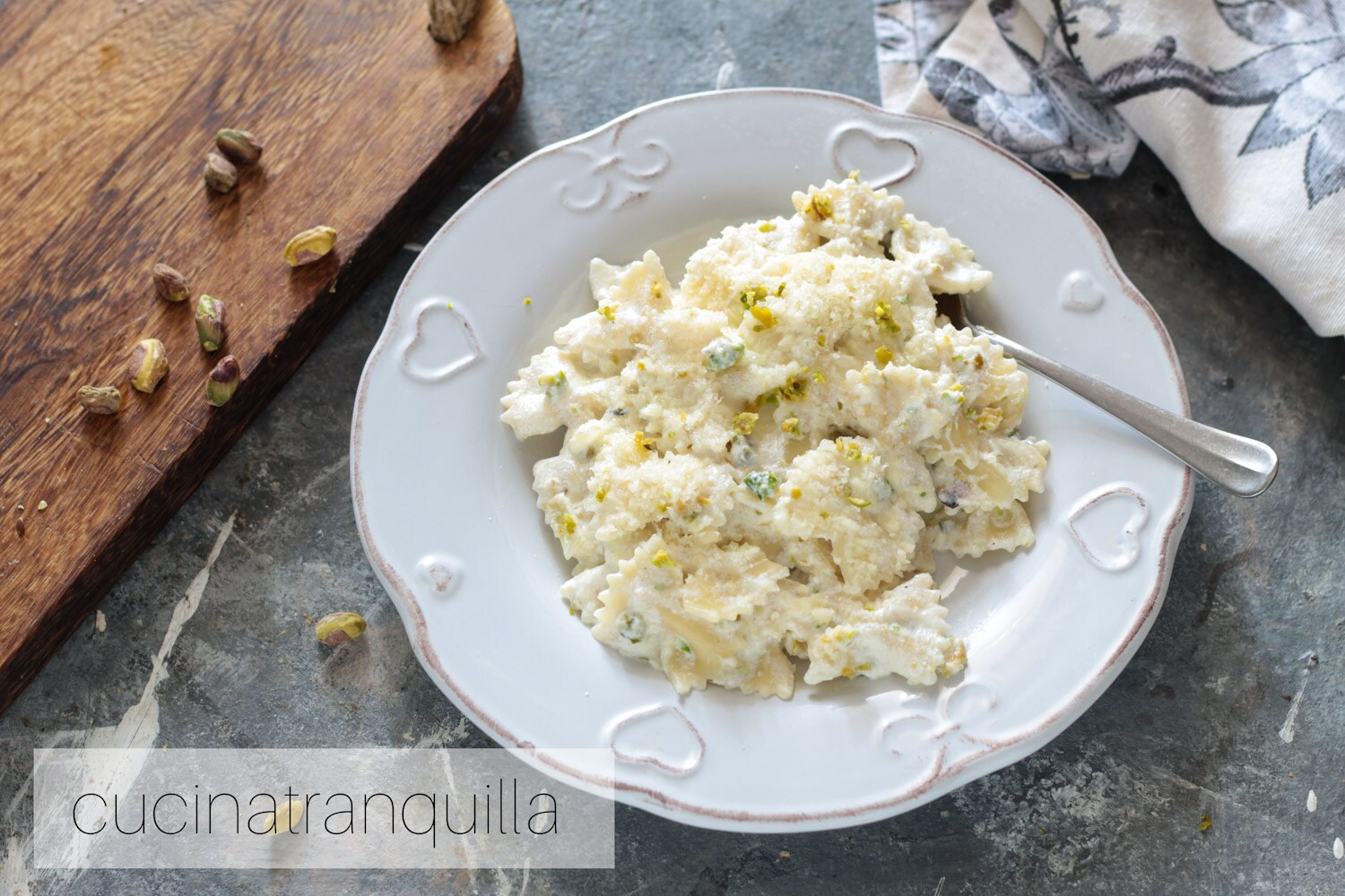Farfalle in Ricotta-Pistazien-Creme