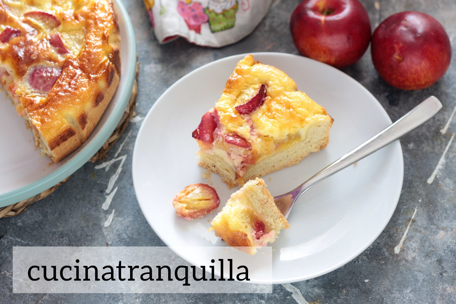 Gebackener Pfirsich-Käsekuchen