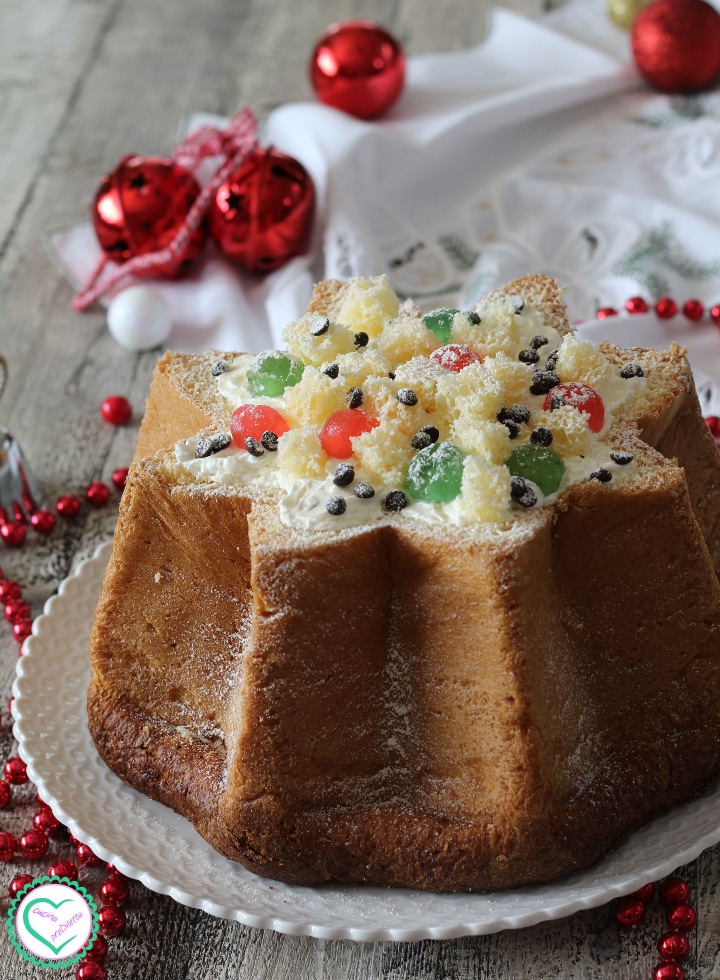 Pandoro gefüllt mit Mascarpone