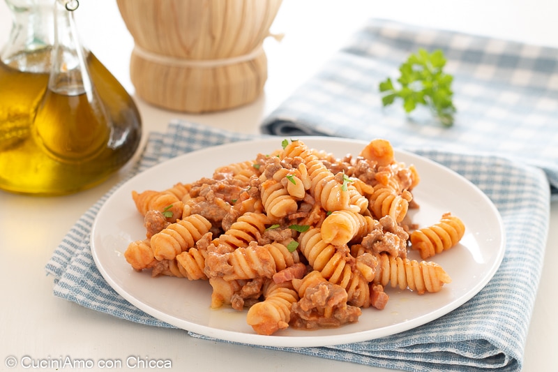 Pasta alla pastora mit Speck