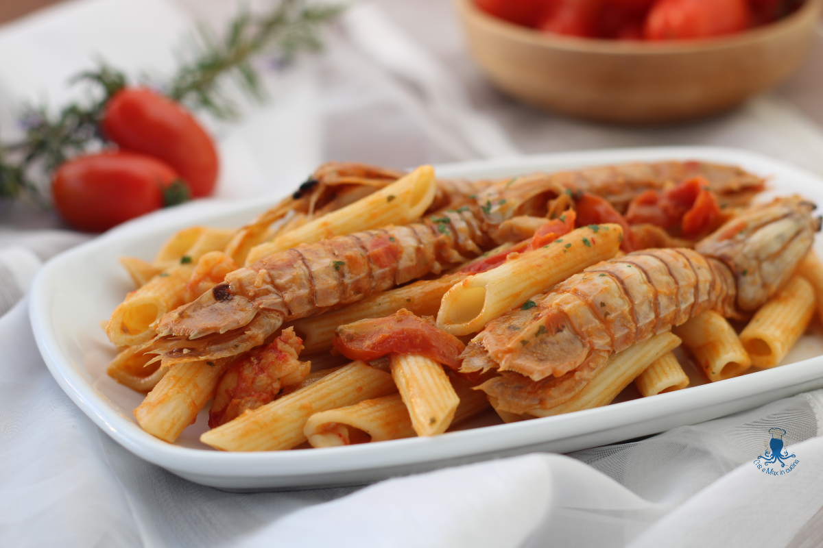 Pasta mit Manteltieren und Riesengarnelen, raffiniertes Rezept