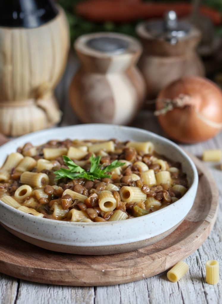 Pasta und Linsen
