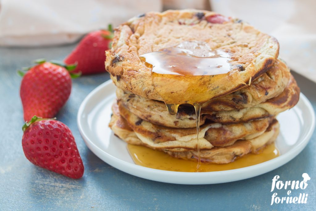 Pfannkuchen mit Erdbeeren
