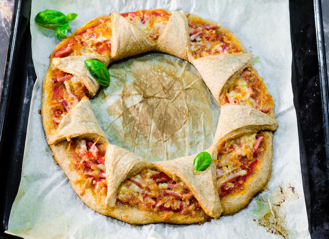 Pizza-Kranz, spektakuläres Rezept, das einfach zuzubereiten ist!