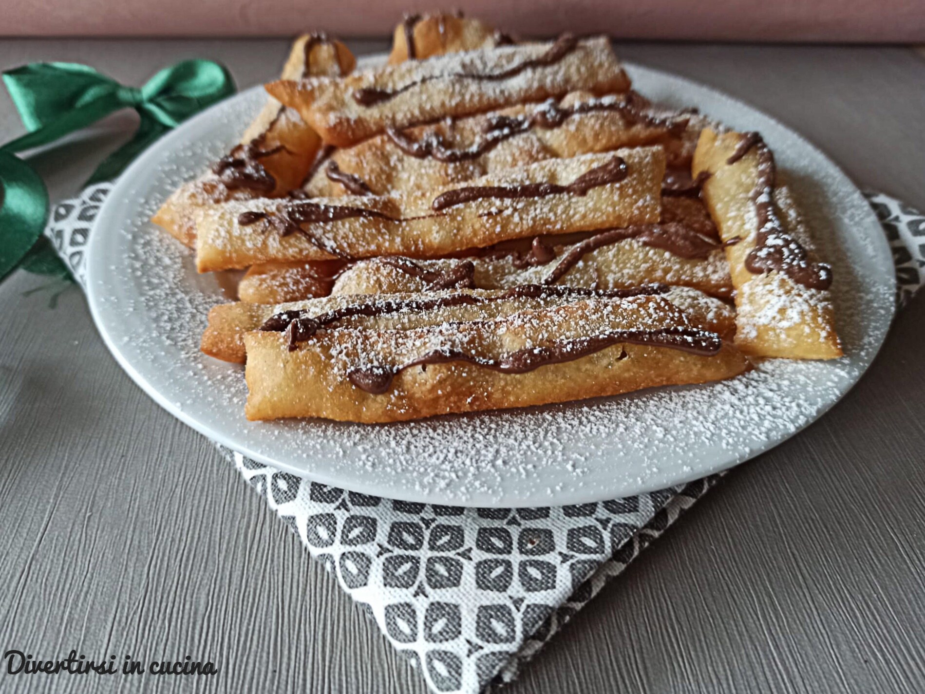 Pizza-Streifen mit Nutella