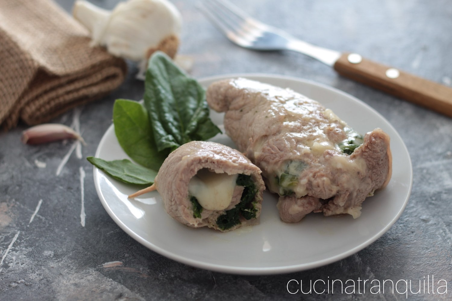 Gefüllte Kalbsröllchen