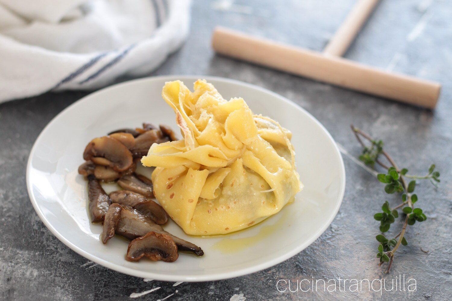 Pilztaschen mit Mozzarella