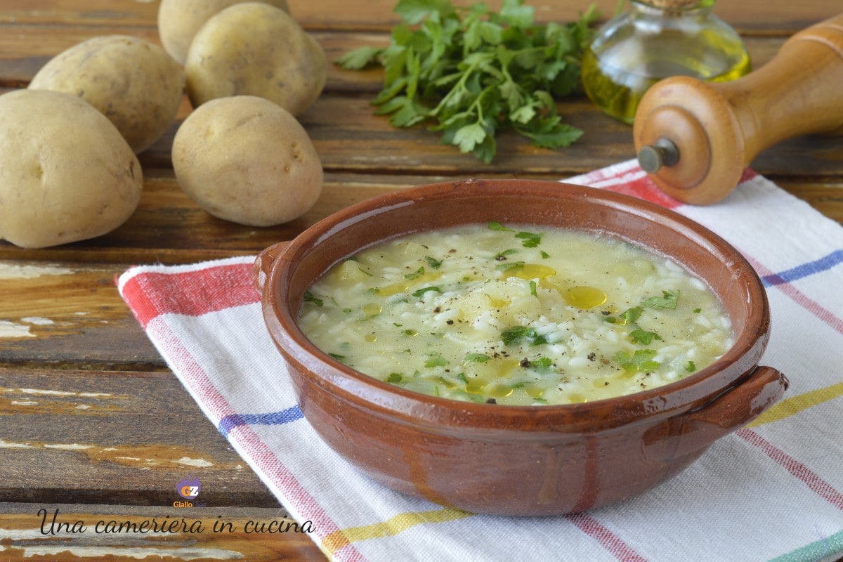 Reis mit Kartoffeln und Petersilie