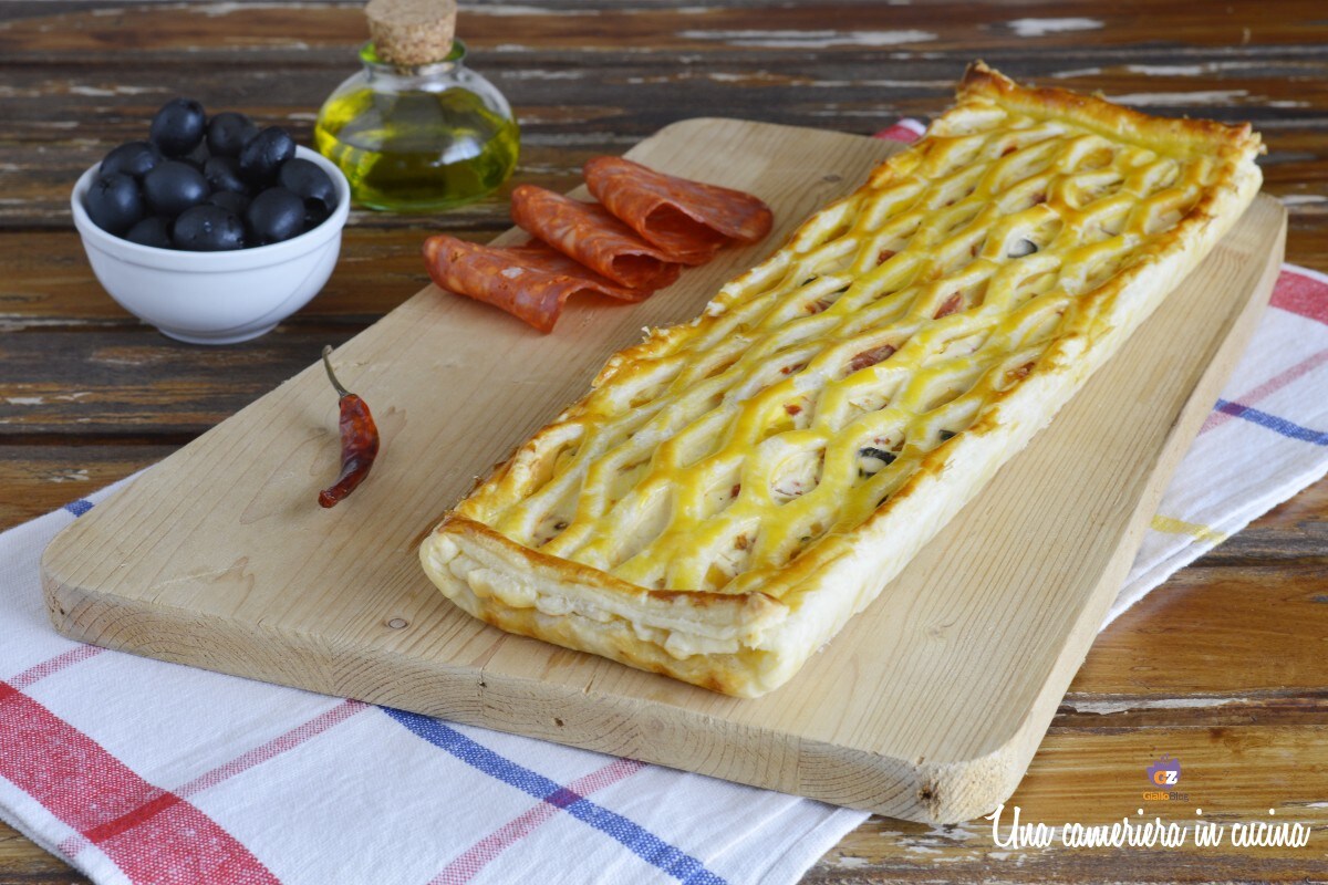 Ricotta-, Paprika- und Spianata-Calabra-Torte