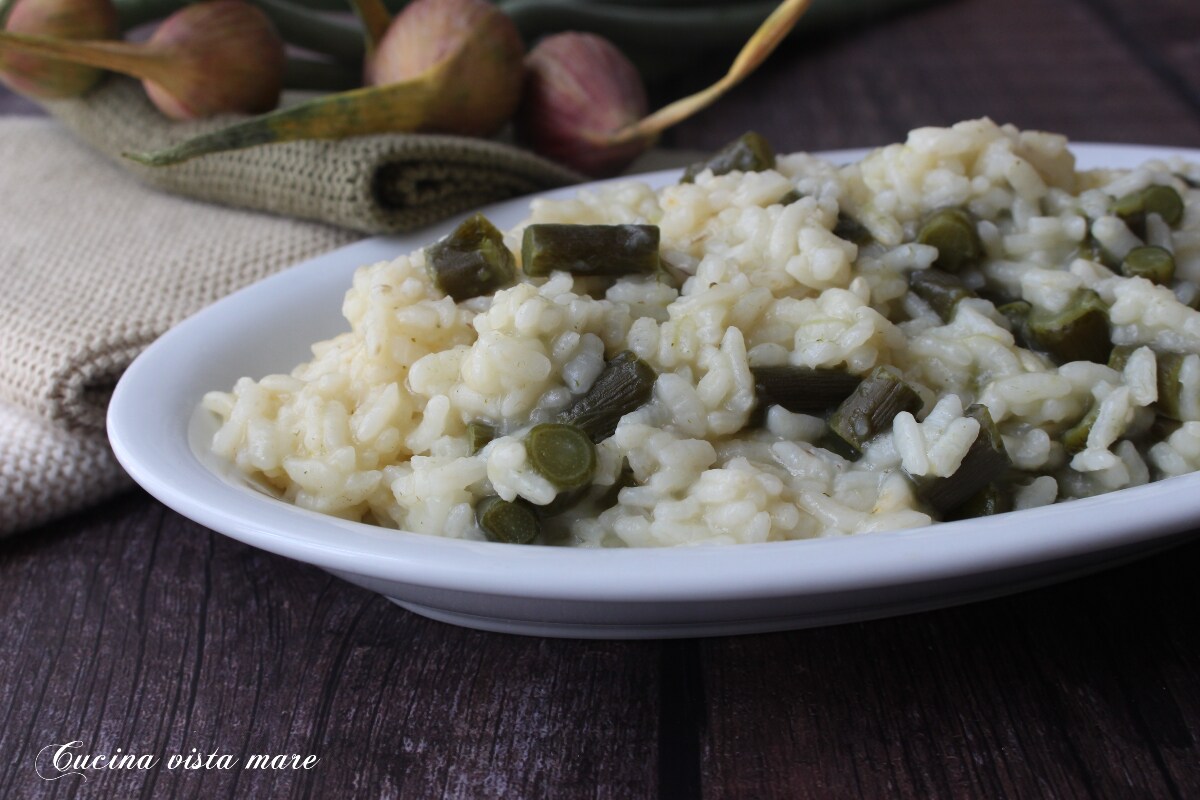 Risotto mit Aglione-Stängeln