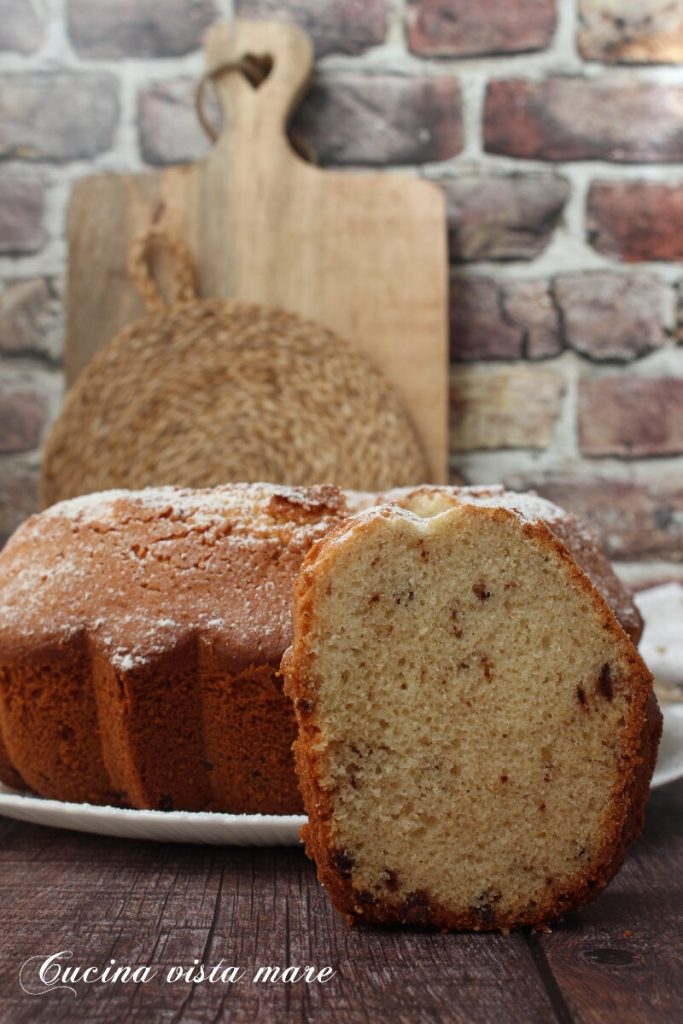 Rustikaler Vanille- und Schokoladenkuchen Küche mit Meeresblick