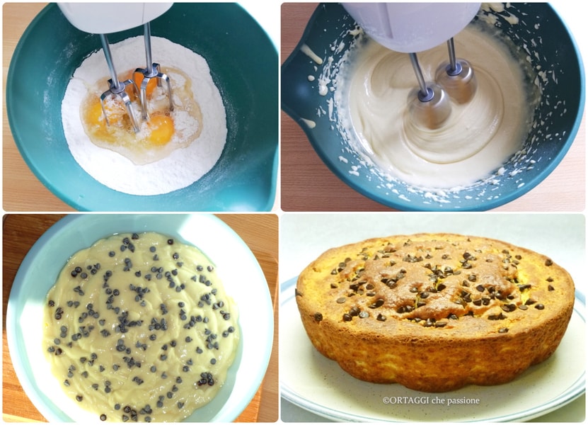 Schritte für kleinen Kuchen mit Ricotta oder Sahne
