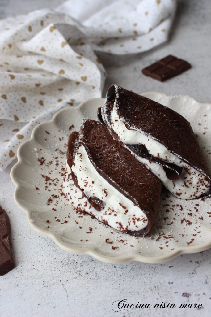 Süße Kakaocrepes Küche mit Meerblick