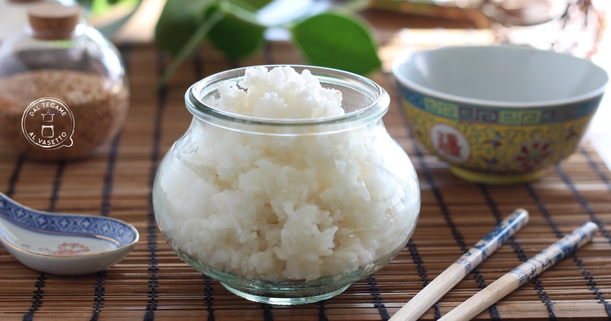 Sushi-Reis im Glas gekocht