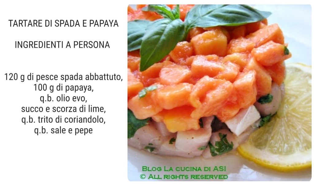 TARTARE MIT SCHWERTFISCH UND PAPAYA