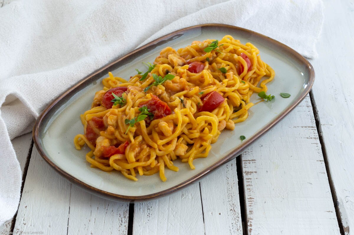 Tonnarelli mit Seeteufel